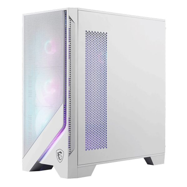 Msi Mag Forge 320r Airflow White 4x120mm Argb Ventilator Mesh Gehard Glas Usb 3.2 Mid Tower Atx Gaming Behuizing 4