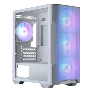 Msi Mag Forge M100r White Argb Mesh Gehard Glas Usb 3.2 Mid Tower Matx Gaming Behuizing 1