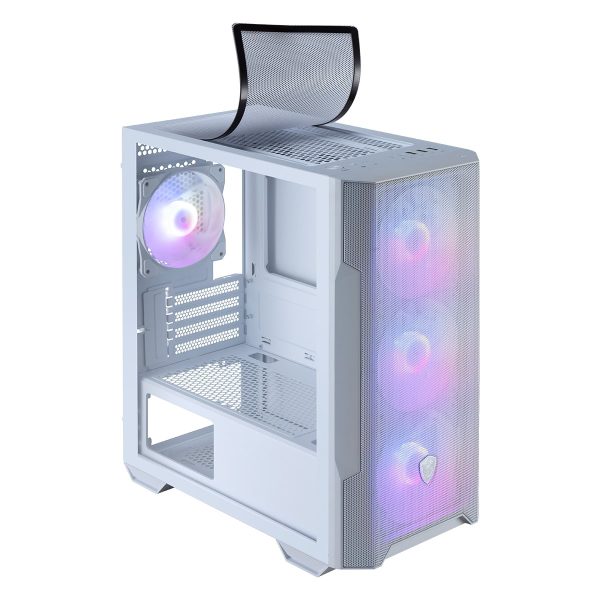 Msi Mag Forge M100r White Argb Mesh Gehard Glas Usb 3.2 Mid Tower Matx Gaming Behuizing 6