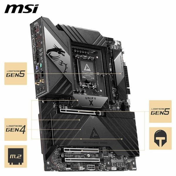 Msi Meg Z890 Unify X 9600mhz (oc) Ddr5 Socket Lga1851 M.2 Thunderbolt Atx Moederbord 5