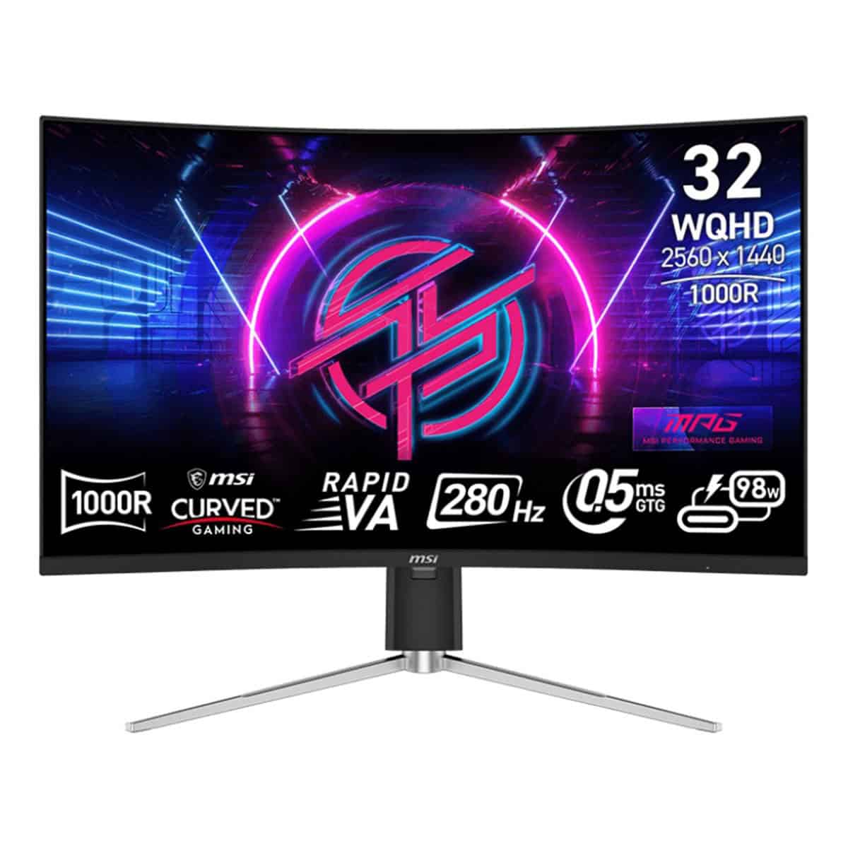 Msi Mpg 325cqrxf 31.5 Inch 280hz 0.5ms 2k Wqhd Adaptive Sync Rapid Va Curved Gaming Monitor 1
