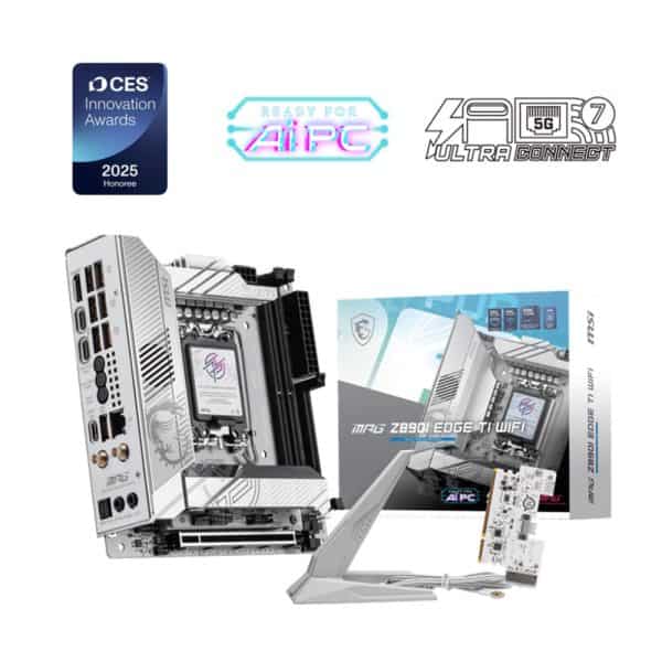 Msi Mpg Z890i Edge Ti Wifi 8600mhz (oc) Ddr5 Socket Lga1851 M.2 Hdmi Dp Thunderbolt Mini Itx Moederbord 6