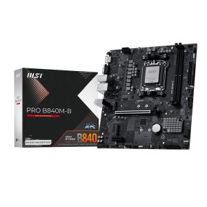 Msi Pro B840m B 8000mhz (oc) Ddr5 Am5 Socket M.2 Hdmi Vga Matx Moederbord 1