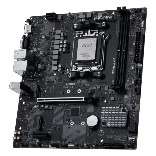 Msi Pro B840m B 8000mhz (oc) Ddr5 Am5 Socket M.2 Hdmi Vga Matx Moederbord 3