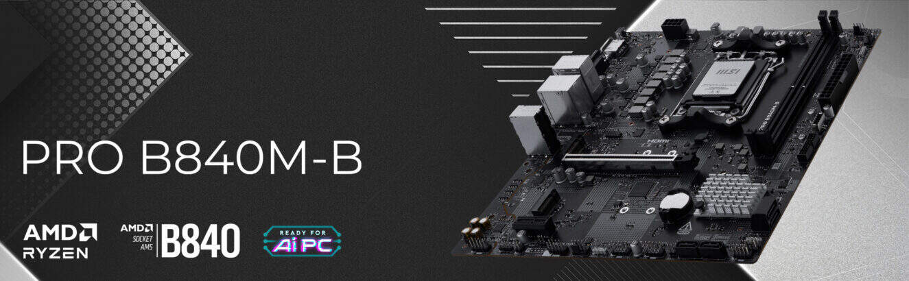 MSI PRO B840M-B Moederbord H1