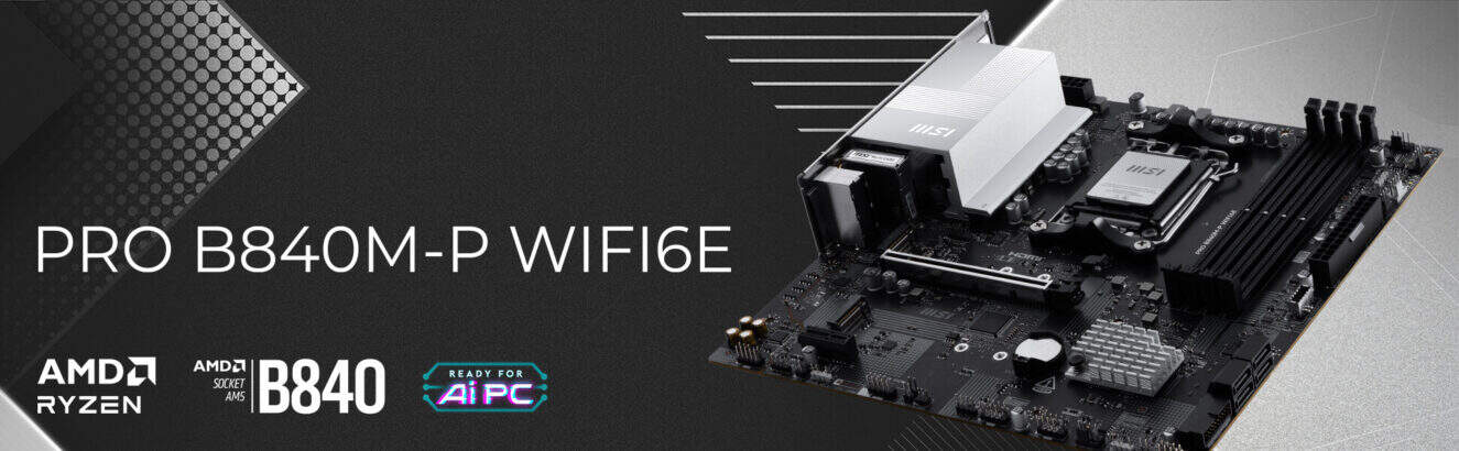 MSI PRO B840M-P WIFI6E 8000MHz Moederbord H1