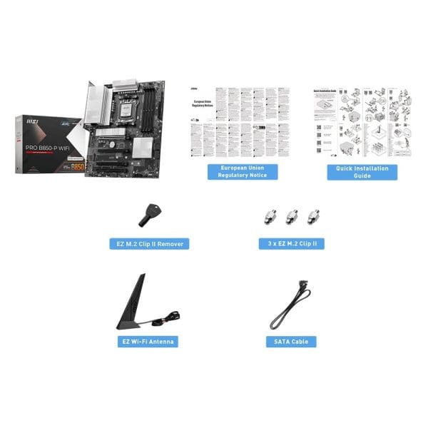 Msi Pro B850 P Wifi 8200mhz (oc) Ddr5 Socket Am5 M.2 Hdmi Atx Moederbord 7