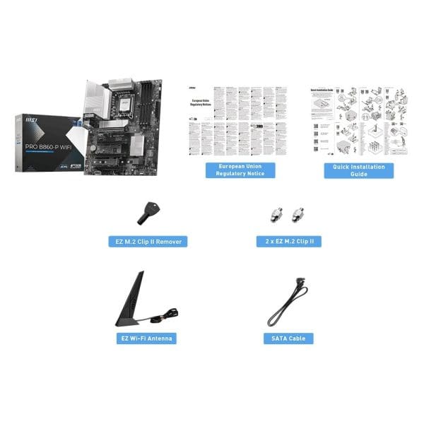 Msi Pro B860 P Wifi 8600mhz (oc) Ddr5 Socket Lga1851 M.2 Hdmi Dp Thunderbolt Atx Moederbord 7