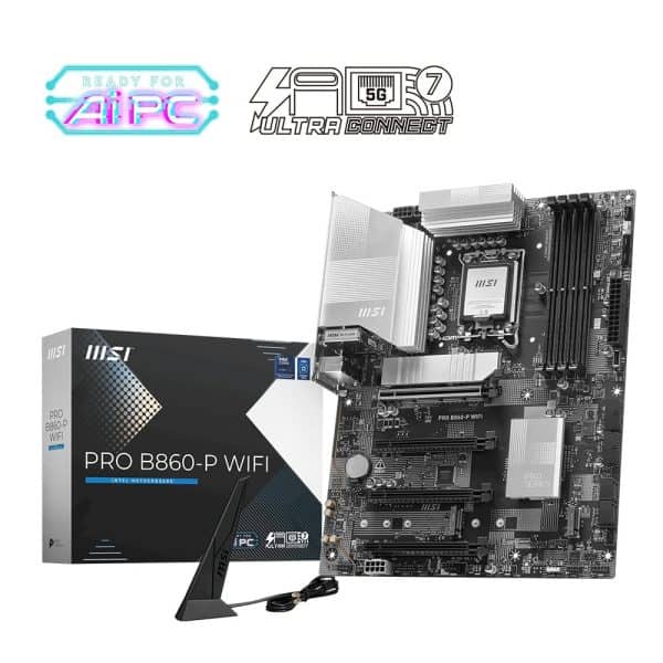 Msi Pro B860 P Wifi 8600mhz (oc) Ddr5 Socket Lga1851 M.2 Hdmi Dp Thunderbolt Atx Moederbord 8