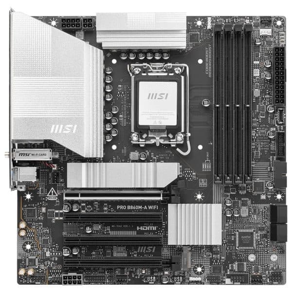 Msi Pro B860m A Wifi 8600mhz (oc) Ddr5 Socket Lga1851 M.2 Hdmi Dp Thunderbolt Matx Moederbord 3