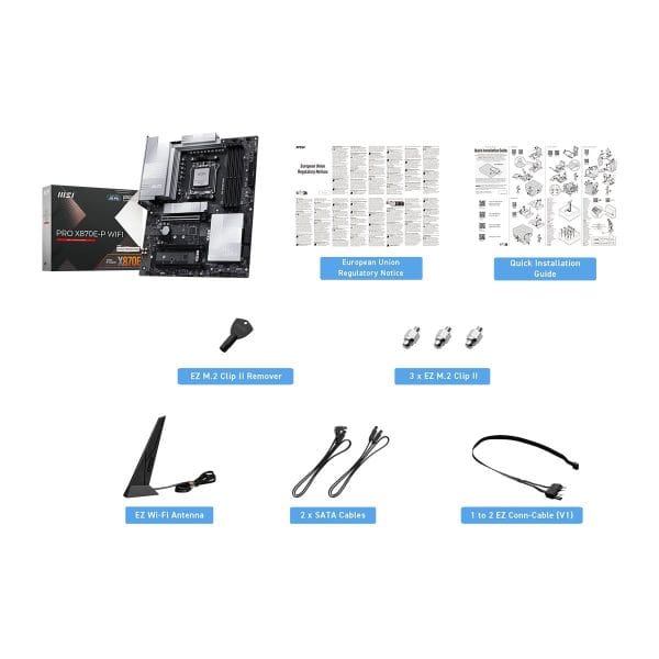 Msi Pro X870e P Wifi 8200mhz (oc) Ddr5 Am5 Socket M.2 Hdmi Dp Atx Moederbord 7