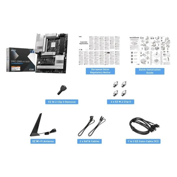Msi Pro Z890 A Wifi 9200mhz (oc) Ddr5 Lga1851 M.2 Hdmi Dp Atx Moederbord 7