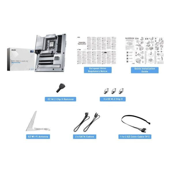 Msi Pro Z890 S Wifi Pz 8800mhz (oc) Ddr5 Soket Lga1851 M.2 Hdmi Atx Moederbord 10