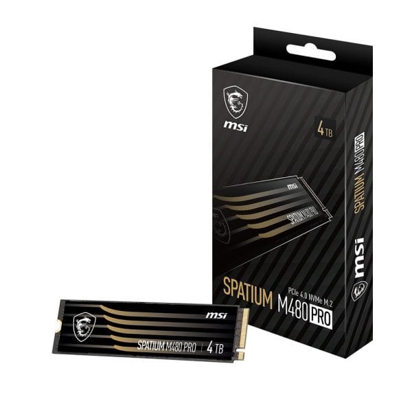Msi Spatium M480 Pro 4tb Nvme Pcie Gen4 X4 Lezen 7400mb – Schrijven 7000mb M.2 Ssd 6
