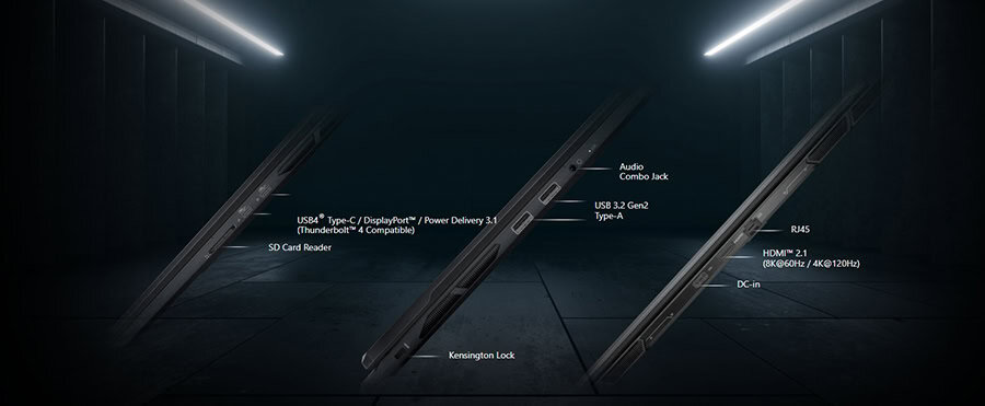 Ultrabook met geavanceerde connectiviteit, USB-C, HDMI en SD-kaartlezer, ideaal voor gaming, werk en entertainment. Slank design met Kensington Lock voor extra beveiliging.