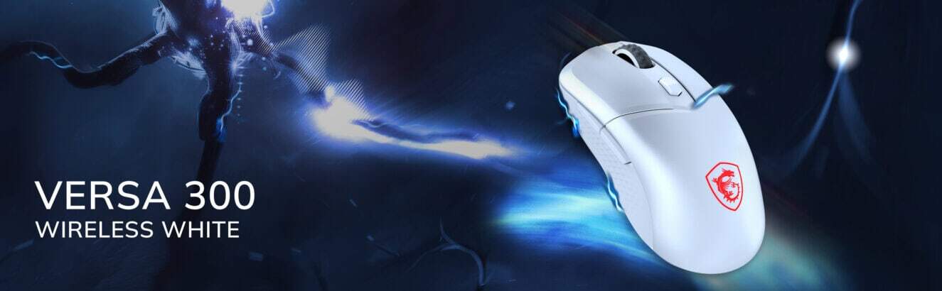 MSI VERSA 300 WIRELESS WHITE Gaming Muis H1