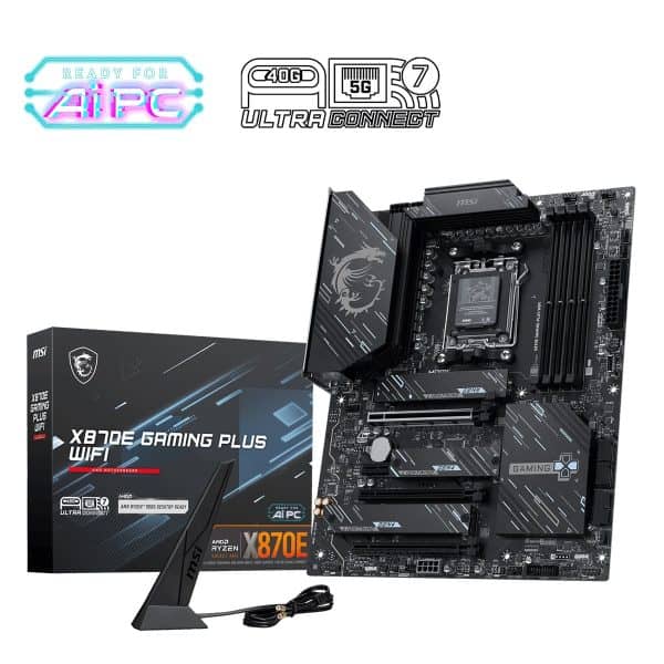 Msi X870e Gaming Plus Wifi 8200mhz (oc) Ddr5 Am5 Socket M.2 Hdmi Type C Dp Atx Moederbord 2