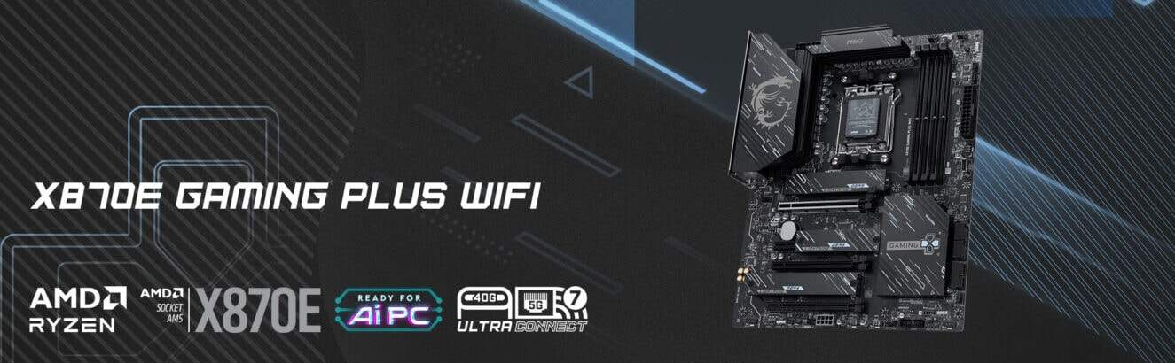 MSI X870E GAMING PLUS WIFI ATX Moederbord h1