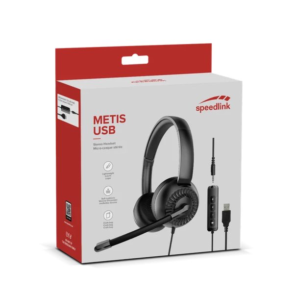 Speedlink Metis Usb Stereo Headset 3 5mm Jack Met Usb Geluidskaart Zwart 5