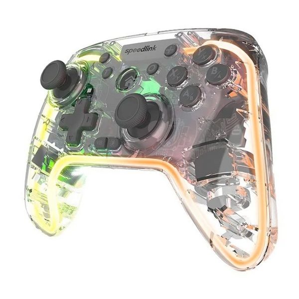 Speedlink Rait Nx Rgb Gamepad Draadloos Bedraad Helder Transparant Pc Android Switch Oled Lite 2