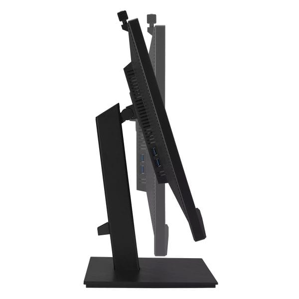 Acuut verstelbare gaming monitor stand met USB-poorten en ergonomisch ontwerp voor gamers en professionals.
