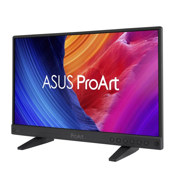 ASUS ProArt PA16USV 15.6 inch 4K UHD IPS monitor met kleurrijke beeldweergave en 60Hz verversingssnelheid, ideaal voor creatieve professionals en gamers die hoge resolutie en nauwkeurige kleuren zoeke.