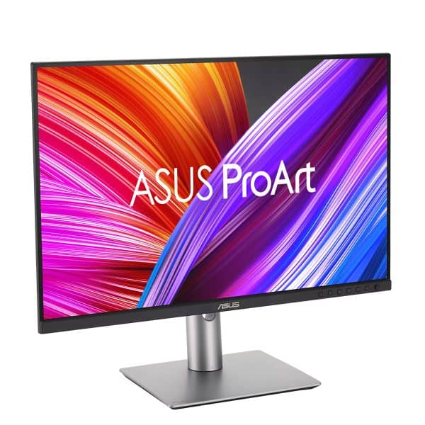 Geïllustreerde monitor met ASUS ProArt scherm voor creatieve professionals en designwerkzaamheden.