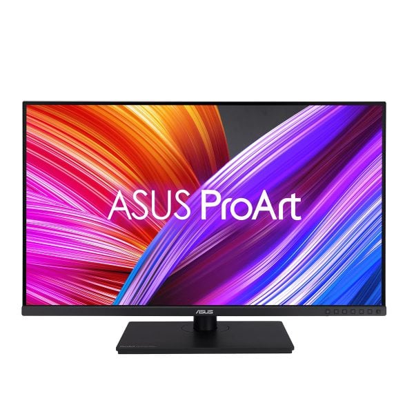 Professionele ASUS ProArt PA328QV 31.5 inch 2K WQHD IPS monitor met adaptieve sync en pivotfunctie, ideaal voor creatieve professionals en gamers.