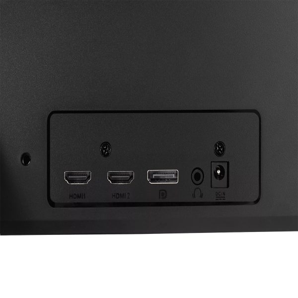 Achterzijde van de ASUS TUF Gaming VG279Q3R 27 inch gamingmonitor met HDMI, DisplayPort en audio-uitgang, ideaal voor gamers en high-performance gaming setups.