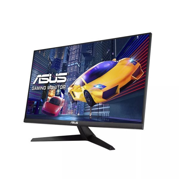 ASUS VY279HGR 27 inch gaming monitor met Full HD, 120Hz verversingssnelheid, 1ms responstijd en IPS-paneel voor vloeiende gameplay en levendige kleuren.