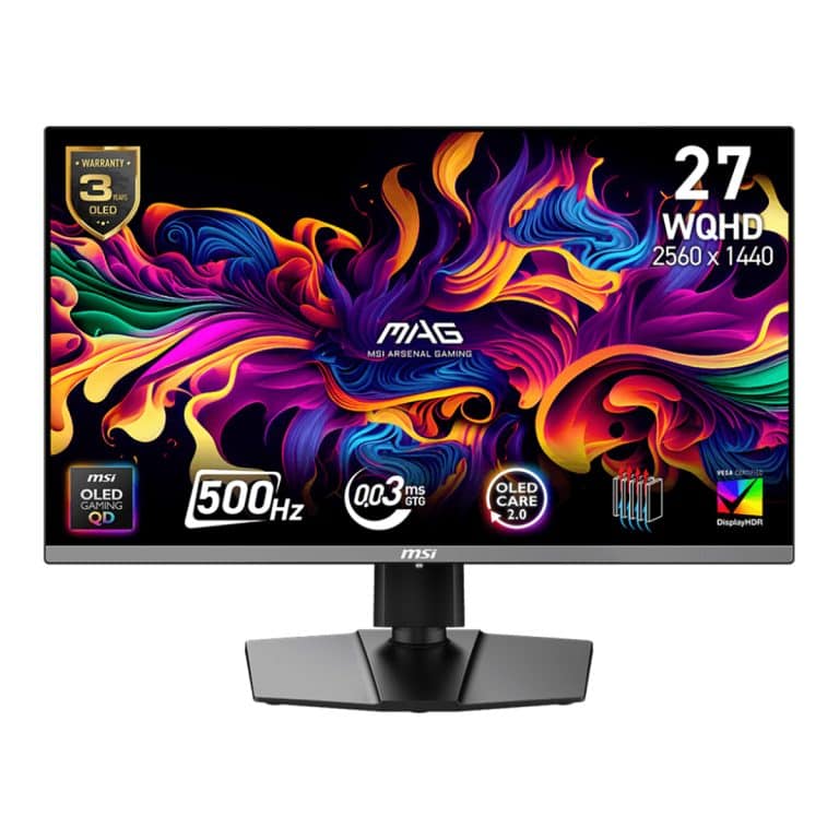 MSI MAG 272QP QD-OLED X50 27 inch 500Hz 0.03ms 2K WQHD Pivot Gaming ...