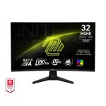 MSI MAG 32CQ6F 31.5 inch 180Hz 0.5ms 2K WQHD Adaptive Sync Rapid VA Curved Gaming Monitor