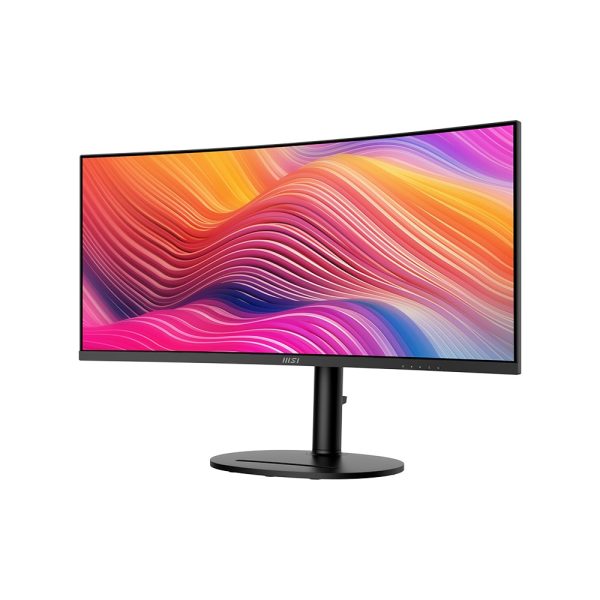 MSI Modern MD342CQP 34 inch curved monitor met 120Hz verversingssnelheid en 2K UWQHD-resolutie, ideaal voor gaming en professioneel gebruik.