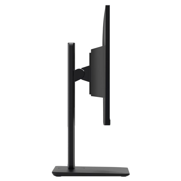 Zijaanzicht van de MSI PRO MP245PG 23.8 inch monitor met Full HD-resolutie, 100Hz verversingssnelheid, 1ms responstijd, IPS-paneel en pivot-functionaliteit, ideaal voor gaming en professioneel gebruik.