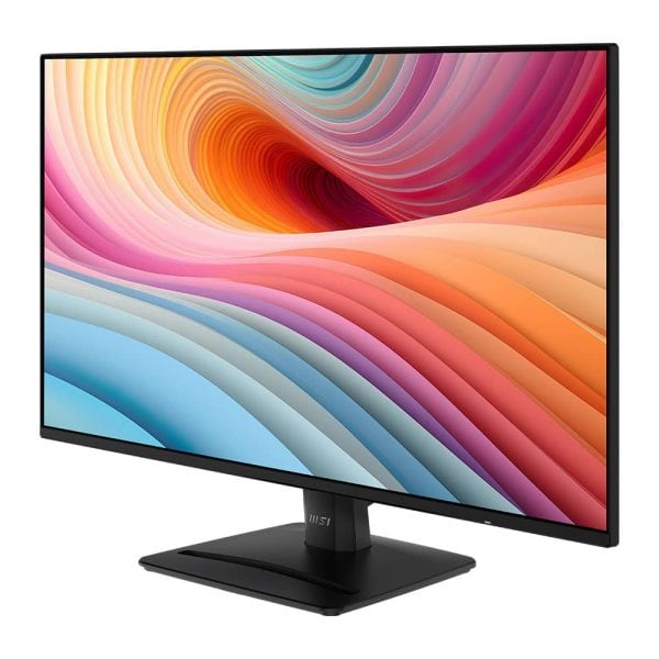 27 inch MSI PRO MP271A E2 IPS monitor met Full HD resolutie, 120Hz verversingssnelheid en Adaptive Sync voor soepele gaming en professioneel gebruik.