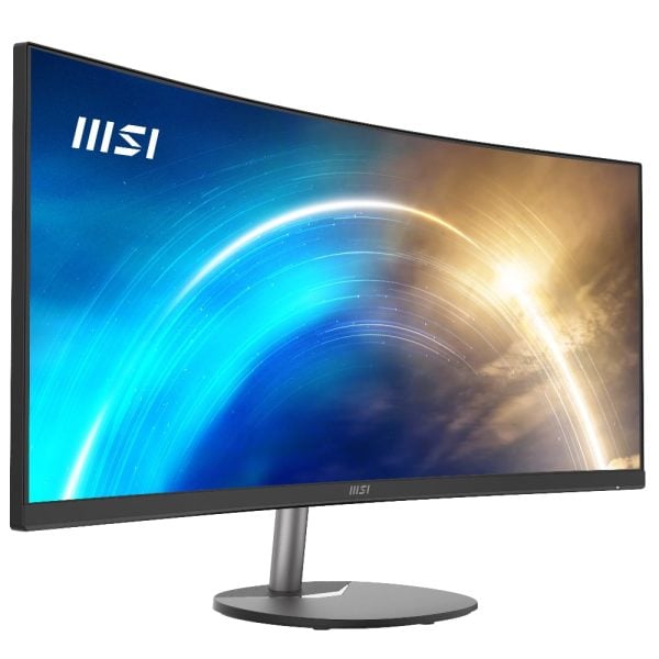 MSI PRO MP341CQ 34 inch curved gaming monitor met 2K UWQHD resolutie en 100Hz verversingssnelheid voor optimale gaming-ervaring.