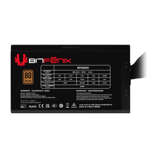 Hoge kwaliteit BitFenix Ceto Premium Edition gaming behuizing met zwart ARGB glas, USB 3.1, 850W voeding, 80+ Bronze efficiëntie, geschikt voor krachtige gaming systemen.