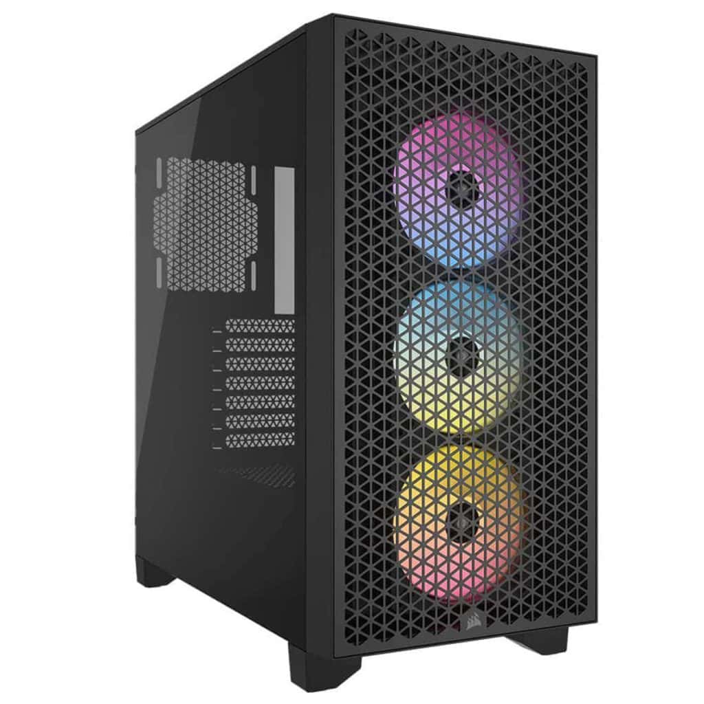 KEDIERS PC Case ATX 6 PWM ARGB Lüfter vorinstalliert, USB 3.0 Mid Tower Computergehäuse mit Full View Dual gehärtetes Glas, schwarzes Gaming-PC-Gehäuse, G800