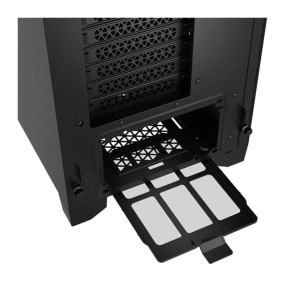 Corsair iCUE 3000D RGB Airflow mid tower ATX gaming behuizing met USB 3.2 en 750W 80+ Bronze voeding, ontworpen voor optimale koeling en modulaire opbouw.