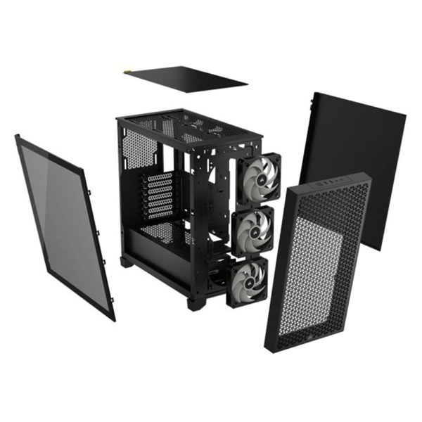 RGB Airflow gaming behuizing met USB 3.2 en 750W voeding.