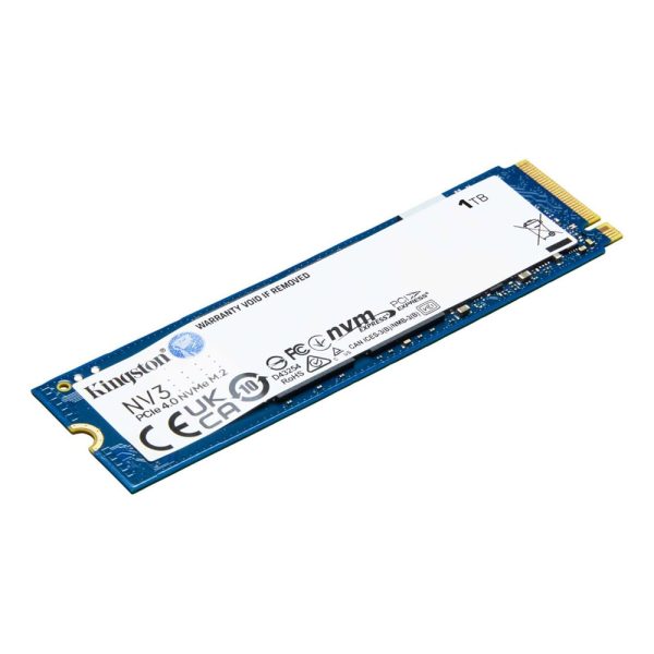 Kingston NV3 1TB NVMe PCIe 4.0 SSD met snelle leessnelheid van 6000MB/s en schrijfsnelheid van 4000MB/s, ideaal voor gaming en high-performance computers.