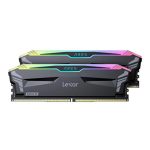 Dual Lexar Ares RGB 32GB DDR5 RAM modules met kleurrijke RGB-verlichting, geschikt voor gaming en high-performance PC-builds.