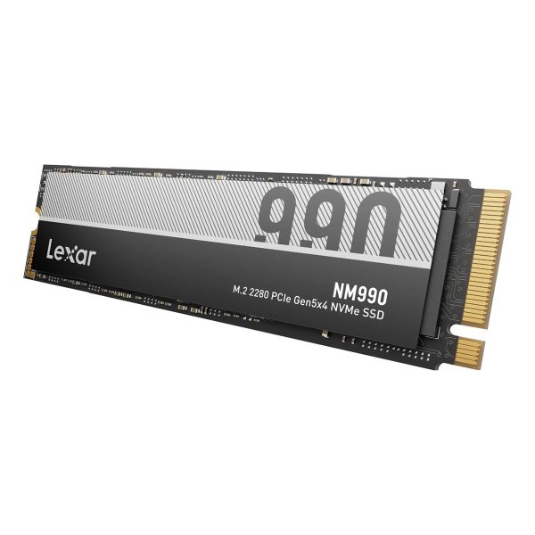 Lexar NM990 4TB NVMe PCIe Gen5x4 SSD voor snelle gegevensoverdracht en gamingprestaties.