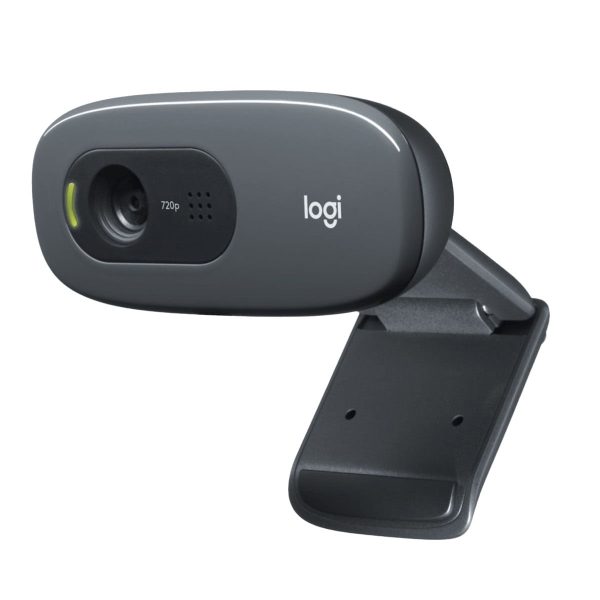 Logitech C270 HD webcam met microfoon, 720p video, ideaal voor gaming, streaming en online communicatie. Compact ontwerp met verstelbare standaard voor optimale positie.