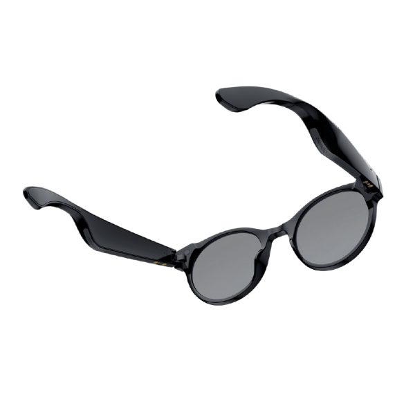 Razer Anzu slimme bril met blauwlichtfilter en ronde glazen, ontworpen voor bescherming tegen blauw licht en comfortabel gebruik tijdens digitale schermen.