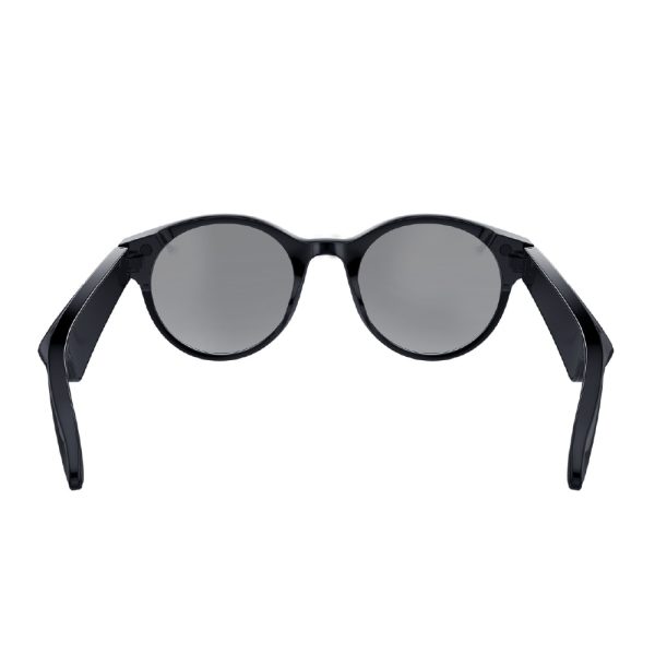 Razer Anzu slimme bril met blauwlichtfilter en zonnebrilfunctie, ideaal voor gaming en digitale schermgebruik, met ronde glazen en zwart frame.