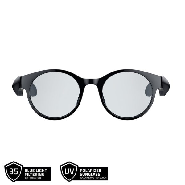 Razer Anzu slimme bril met blauwlichtfilter en UV-bescherming, ontworpen voor comfortabel gebruik tijdens digitale schermen. Geschikt voor gaming, werken en ontspanning.