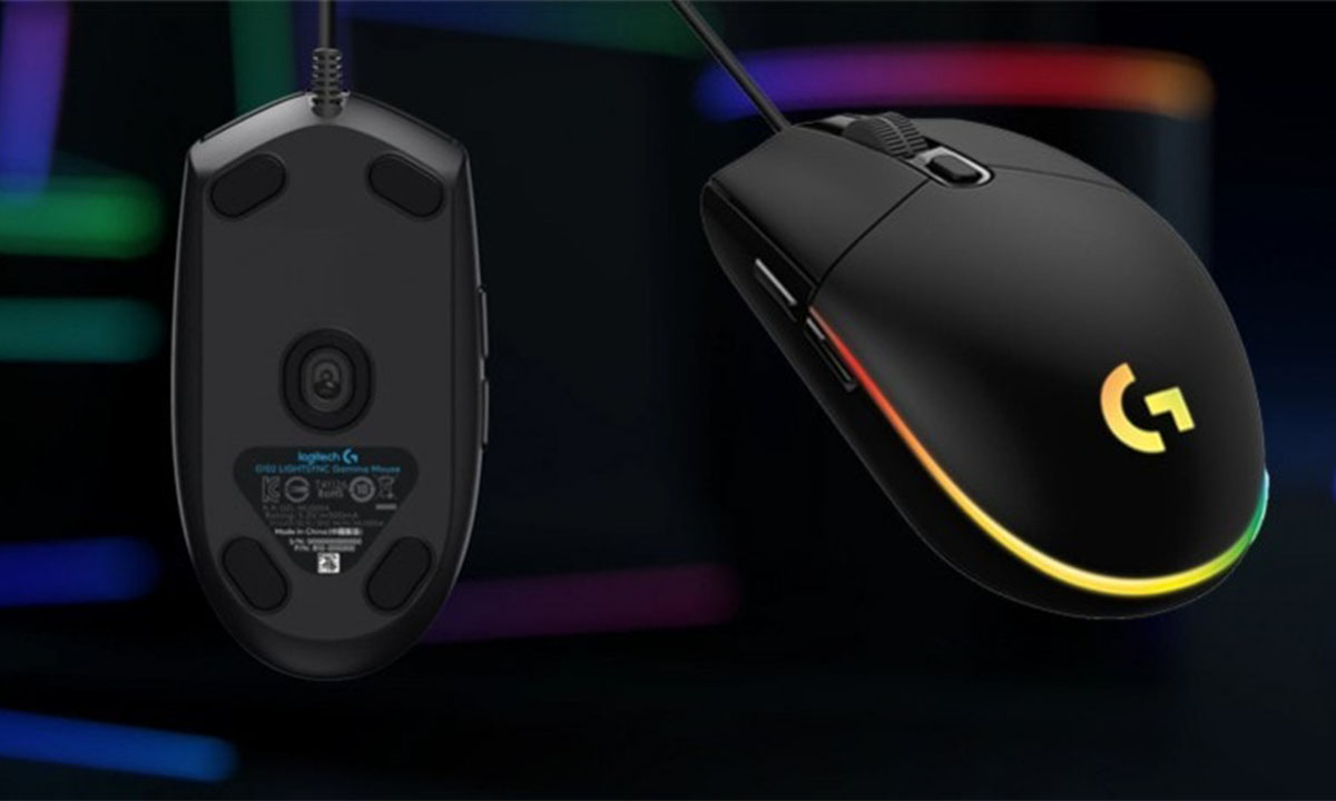 Logitech G G102 LIGHTSYNC Wit Gaming Muis H5