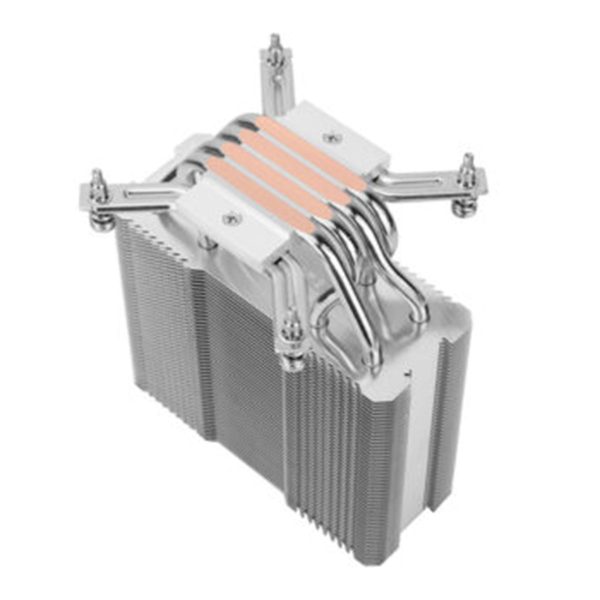 ARBG-koeler voor CPU met wit ontwerp en 4x6mm heatpipes.