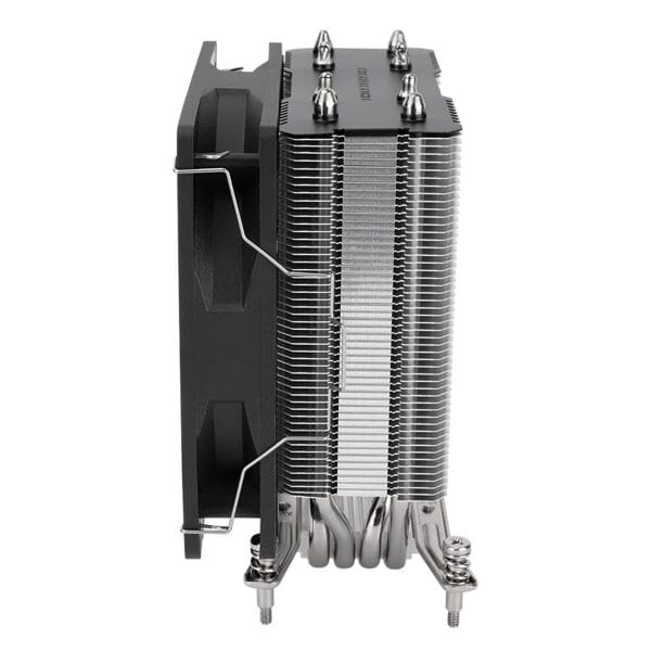 Uitgebreide CPU-koeler met grote koelribben en ventilator voor optimale temperatuurbeheersing.